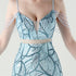 Graceful Sequin Embellished Mesh Mermaid Maxi Dress